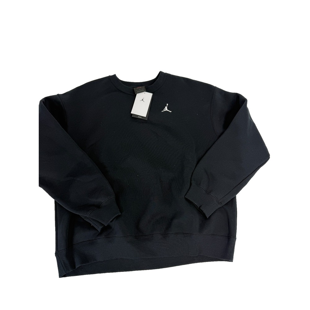 Nike Women's Air Jordan Brooklyn Fleece Sweatshirt Size XS Black FV7074-010 NWT